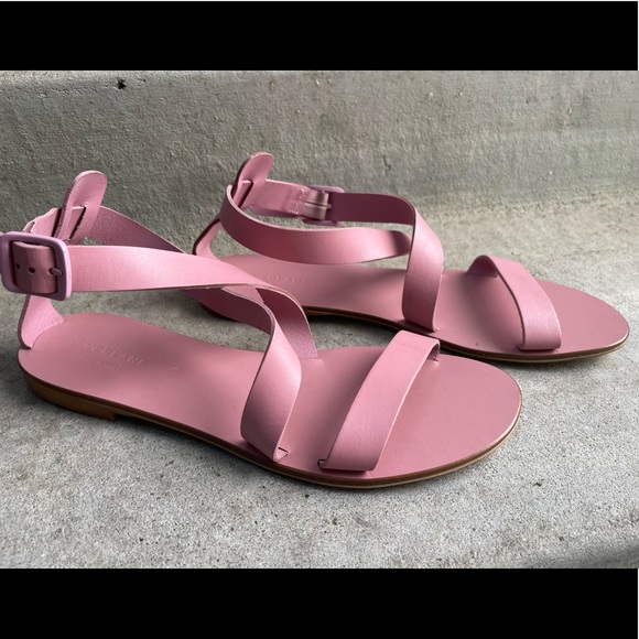 Everlane Italian Made Pink Modern Wrap Leather Sandals - Picture 8 of 15